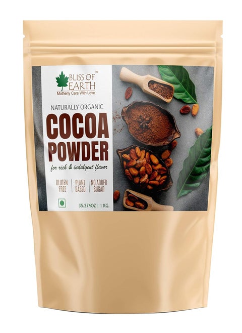 Naturally Organic Dark Cocoa Powder for Baking Chocolate Cake Cookies Chocolate Shake Unsweetened Cocoa 200GM