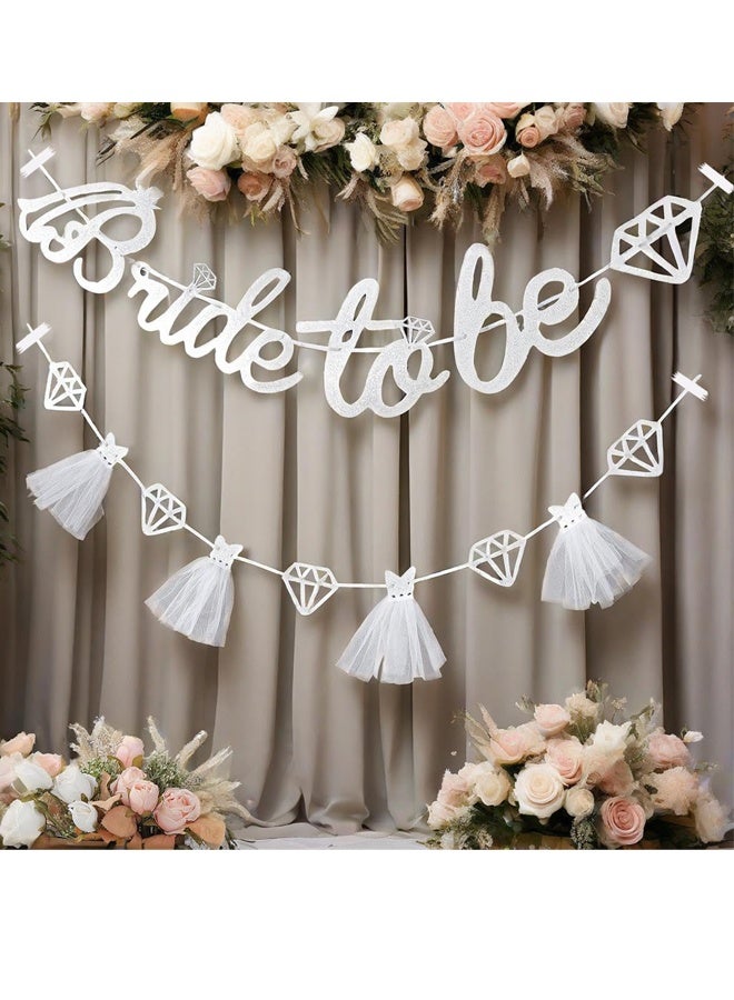 Bridal and Bachelorette Party Decorations, Silver Banner for Bachelorette Parties and Wedding Day - Image 4