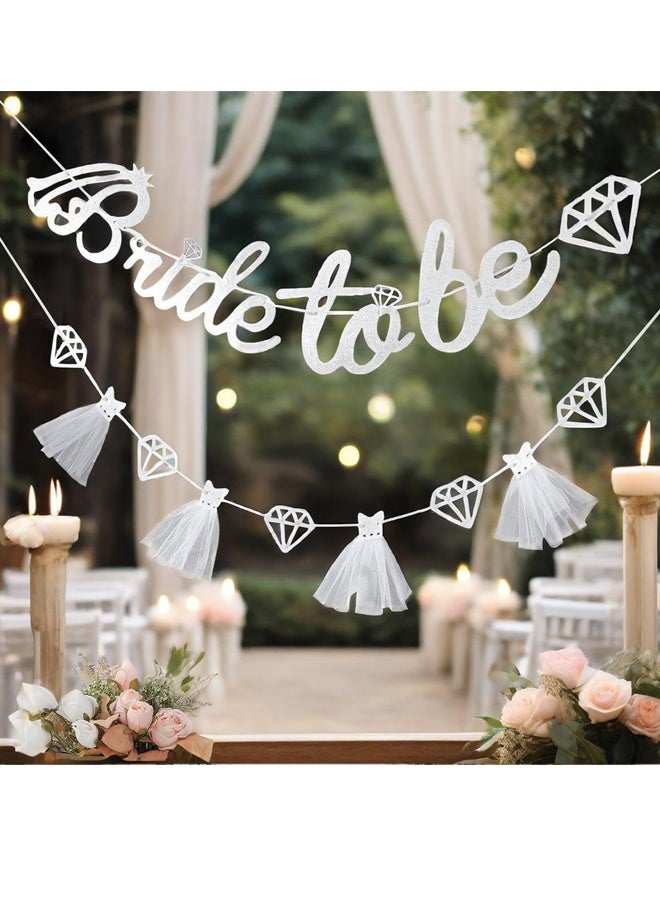 Bridal and Bachelorette Party Decorations, Silver Banner for Bachelorette Parties and Wedding Day - Image 5