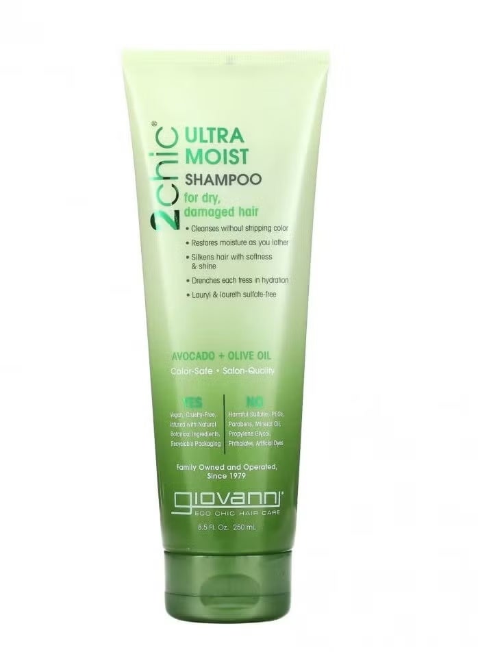 GIOVANNY Giovanni 2chic Gel Shampoo for Dry and Damaged Hair with Avocado and Olive Oil 250ml - Image 1