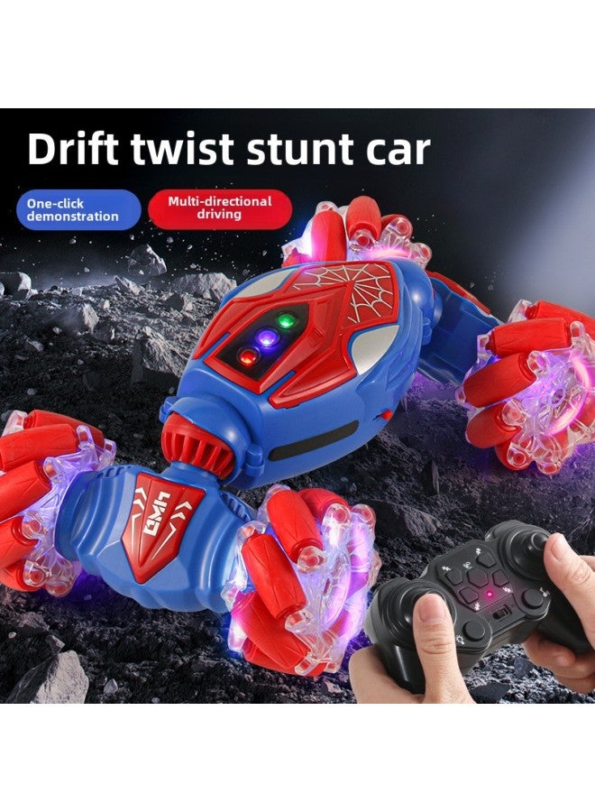 Loquat Gesture Induction Twist Car Lights Double-sided Stunt Remote Control Car Four-wheel Drive Off-road Climbing Car Children's Toy Car-Colour:878a-1 Single Remote Control-red - Image 2