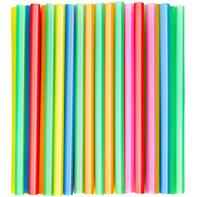 50 Pcs Jumbo Smoothie StrawsDisposable Plastic Colorful Boba Straws