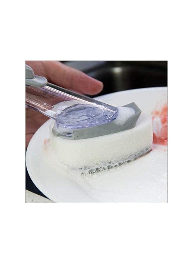 Spaceshoop A Soap Brush With A Soap Tank Silver Cleaning Brush With Handle And Soap Tank - Image 5