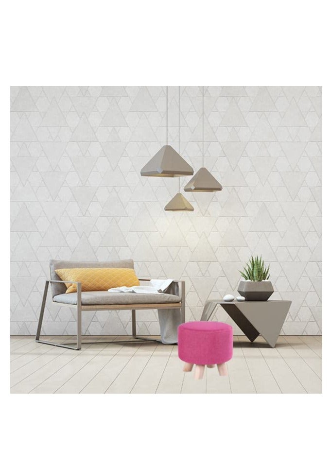 FFD Footrest Ottoman Stool Pouffe Chair Round Foot Stool Chair Change Shoe Stool Feet Rest Stool Fabric Padded Seat - Image 4