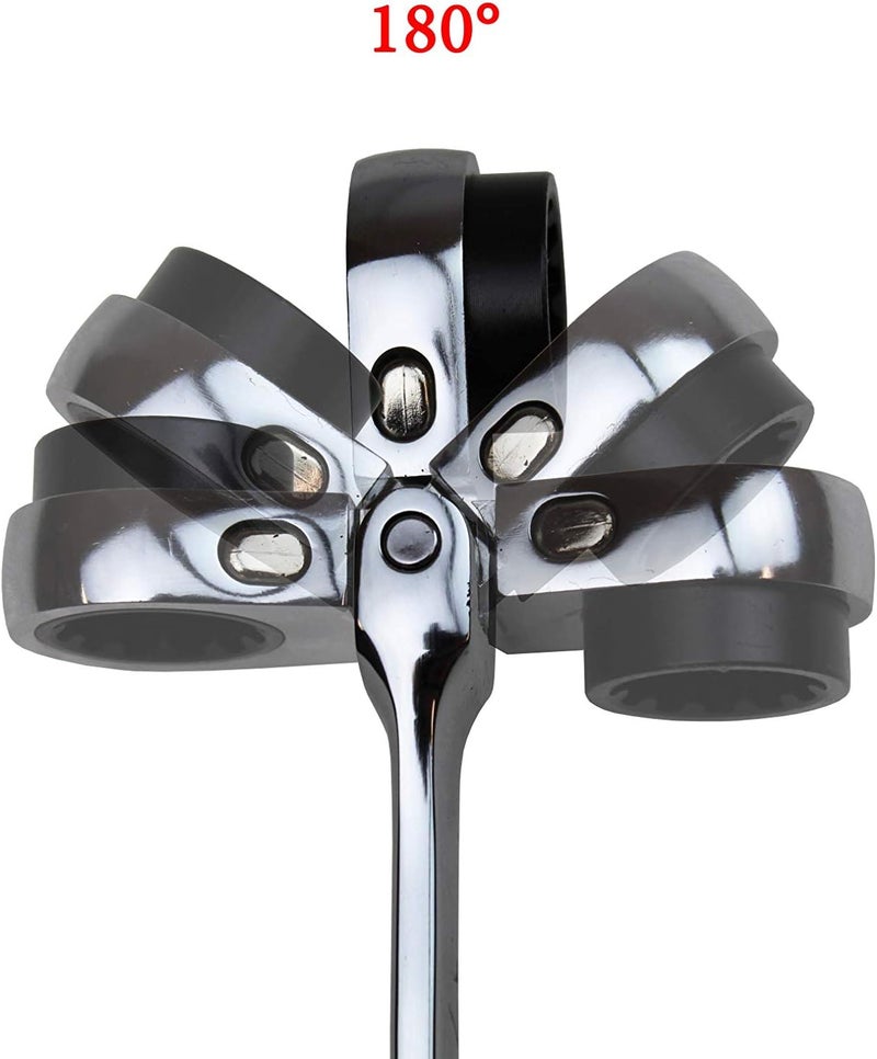 Mountain 12x14mm Double Box Universal Spline Reversible Ratcheting Wrench; 90 Tooth Design, Long, Flexible, Reversible; MTNRM1214 - Image 2