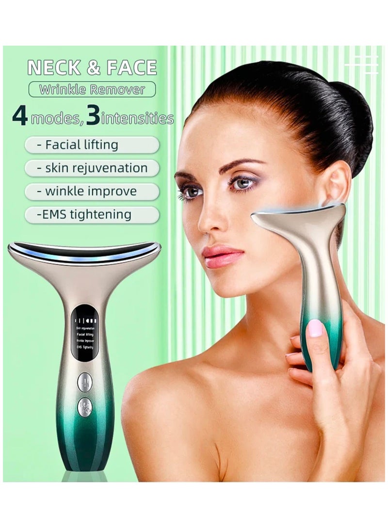Neck Beauty Device & Face Lifting Massager  Light Led Photon Anti Wrinkle Anti Aging Lighten Neck Lines  Beauty machine (Gradient) - Image 2