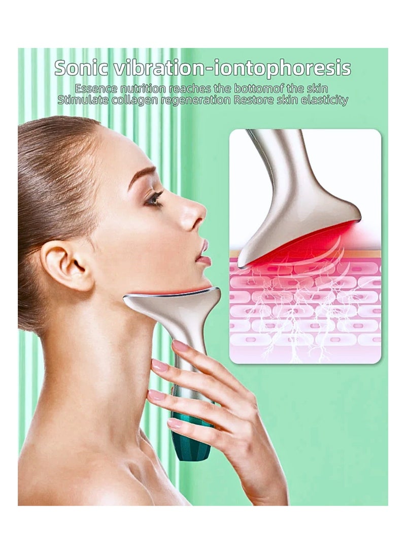 Neck Beauty Device & Face Lifting Massager  Light Led Photon Anti Wrinkle Anti Aging Lighten Neck Lines  Beauty machine (Gradient) - Image 3