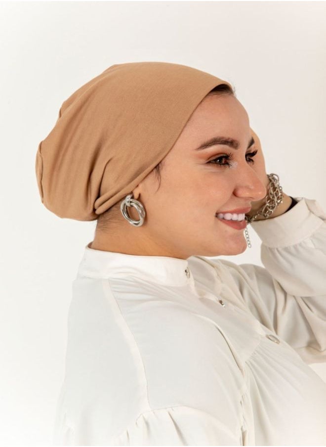 Fatah Cotton Bonnet Cap Women's - Dark Beige Color 