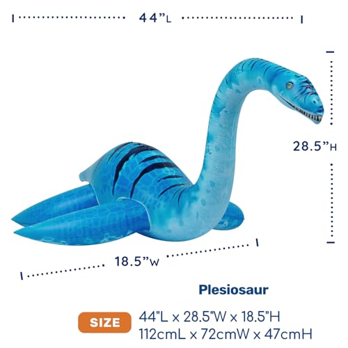 HOHQB 3 Inflatable Dinosaur Jurassic Birthday Party Supplies Giant Blow up Dinosaur Birthday Decorations Balloons for Kids Plesiosaur Tyrannosaurus Therizinosaurus - Image 5