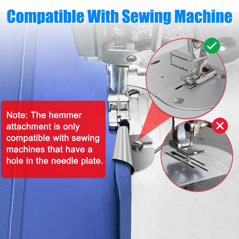 TOOVREN Sewing Rolled Hemmer Foot 8PCS Rolled Hem Presser Foot 3/4/5/6/7/8/9/10mm 8 Sizes Wide Rolling Hem Foot Sewing Machine Presser Feet Hemmer Home Industrial Curved Scroll Hemming Feet - Image 5