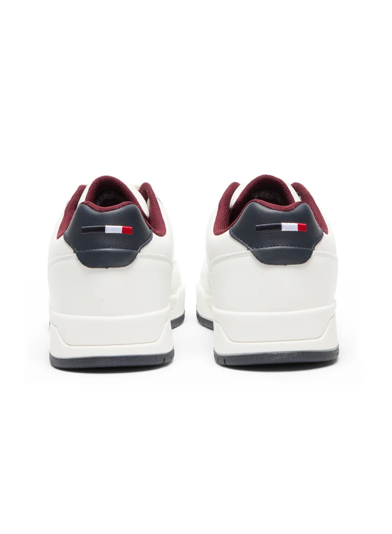 U.S. Polo Assn. Men's White Low-Top Casual Sneakers  - Lace-Up Design with Comfort Cushioned Sole for Everyday Style