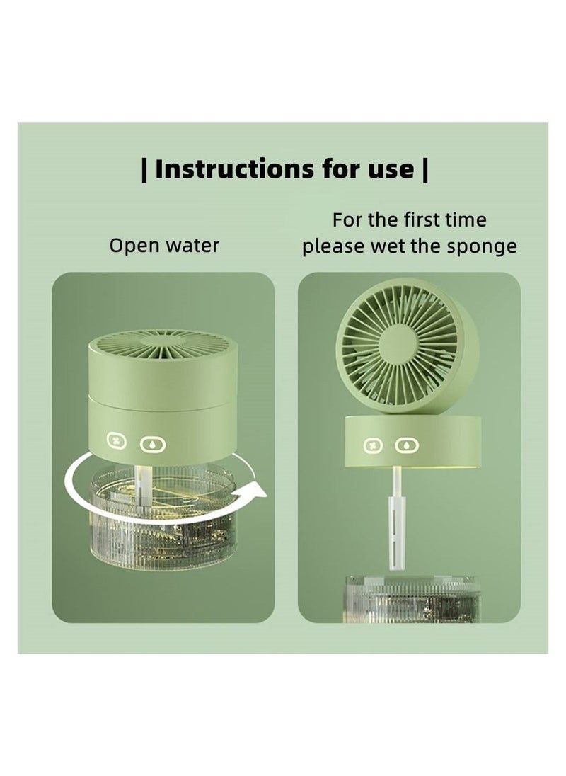 Y&D - Portable Handheld Fan with Essential Oil Diffuser Humidifier 3-gear adjustable personal fan fragrant essential oil table USB Rechargeable Battery Operated for Home Office Dormitory - Image 1