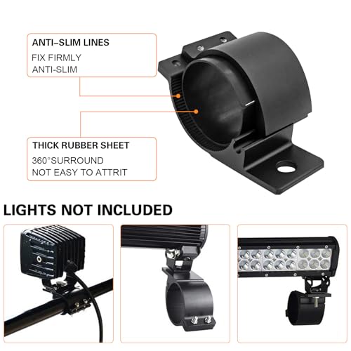 KMFCDAE Tube Clamp Mounting Bracket for 3 Inch Bull Bar Roof Rack Roll Cage Mounts LED Square Round Work Light & Light Bar (Adjustable Between 72-79mm/2.8-3.1inch ) - Image 4