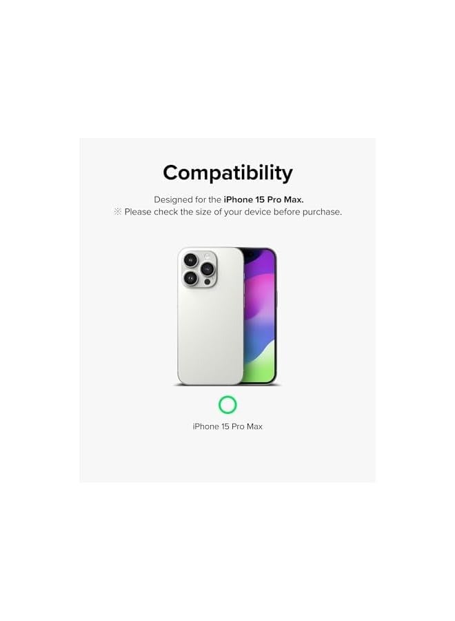 PROMASS Camera Lens Frame Glass Protector Compatible with iPhone 15 Pro Max (2023), Anti-Fingerprint Camera Lens Tempered Glass Covers and Aluminum Alloy Frames Adhesive Coating - Black - Image 2