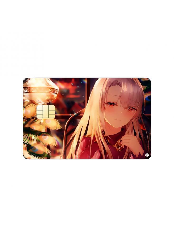 RKN PRINTED BANK CARD STICKER Cute Blond Girl Drawing - Image 2