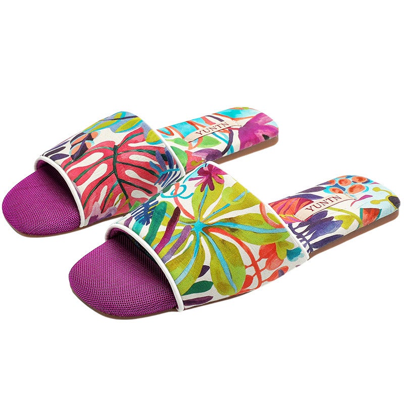 Yuntu Women's Breathable Anti-Slip Cloth Slippers for Indoor - Image 5