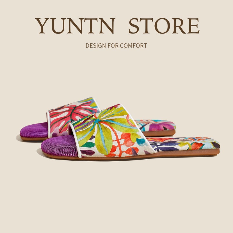 Yuntu Women's Breathable Anti-Slip Cloth Slippers for Indoor - Image 3
