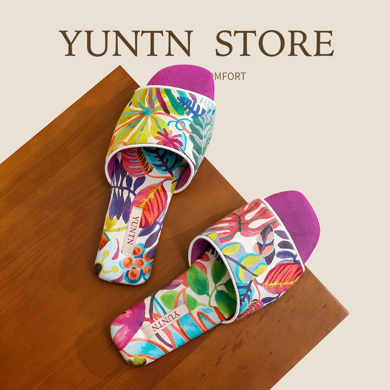 Yuntu Women's Breathable Anti-Slip Cloth Slippers for Indoor - Image 1