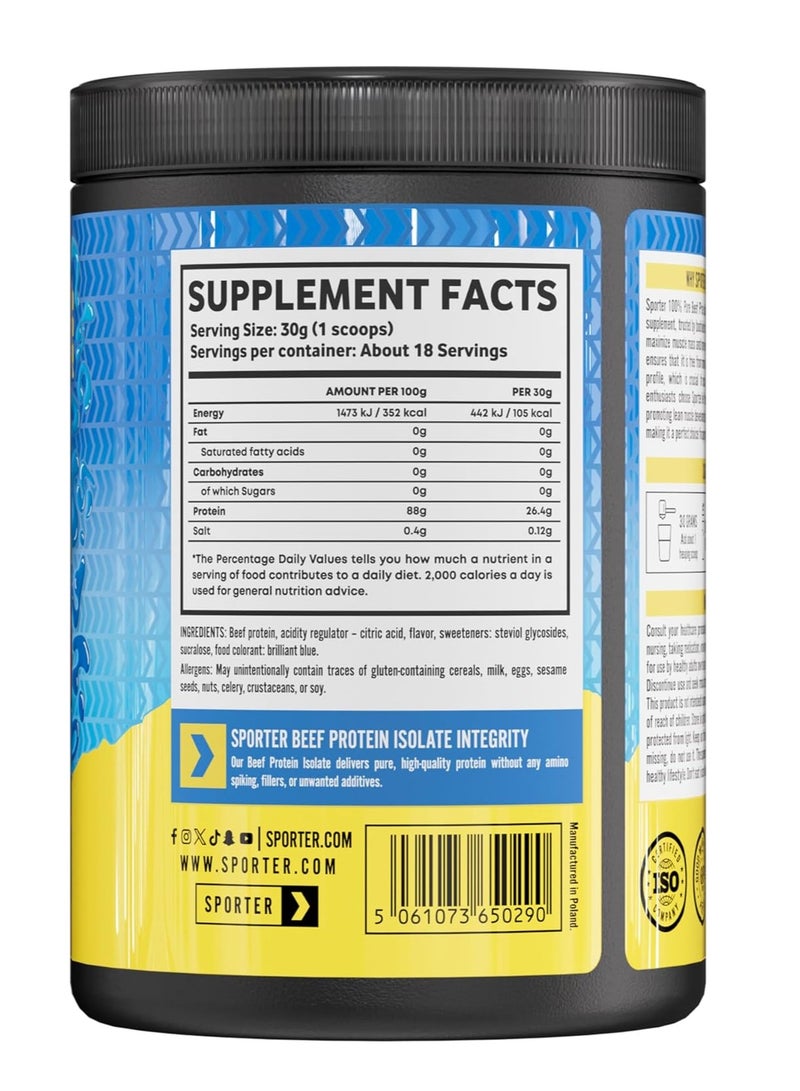 سبورتر بروتين لحم بقري معزول - توت أزرق، ٥٤٠ غرام | مسحوق بروتين لحم بقري مُحلل غني بالأحماض الأمينية ومحتوى عالٍ من البروتين - Image 3