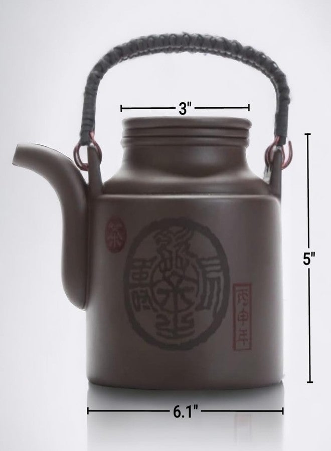 Festcool Yixing Zisha Purple Clay Purple Sand Tea Pot, Zi Sha Teapot, 5" H - Image 2