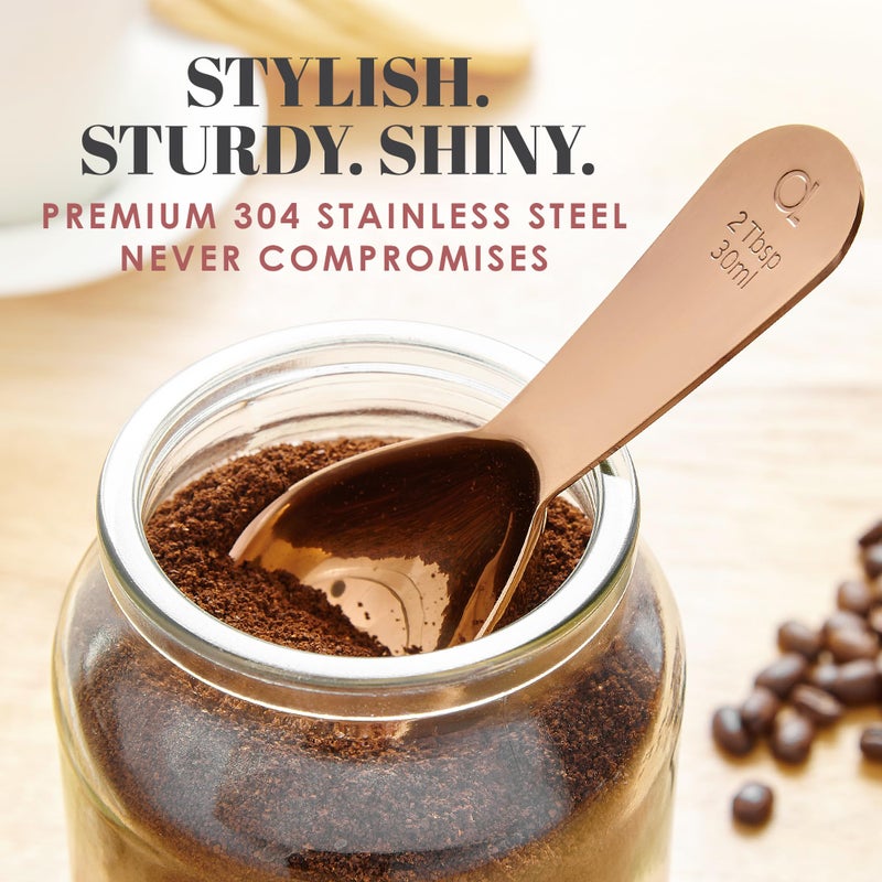 Apace Living Coffee Scoop (Set of 2) - 2 Tablespoon (2 Tbsp / 1/8 Cup / 1 oz) - The Best Stainless Steel Measuring Spoons for Coffee, Tea, and More - Image 3