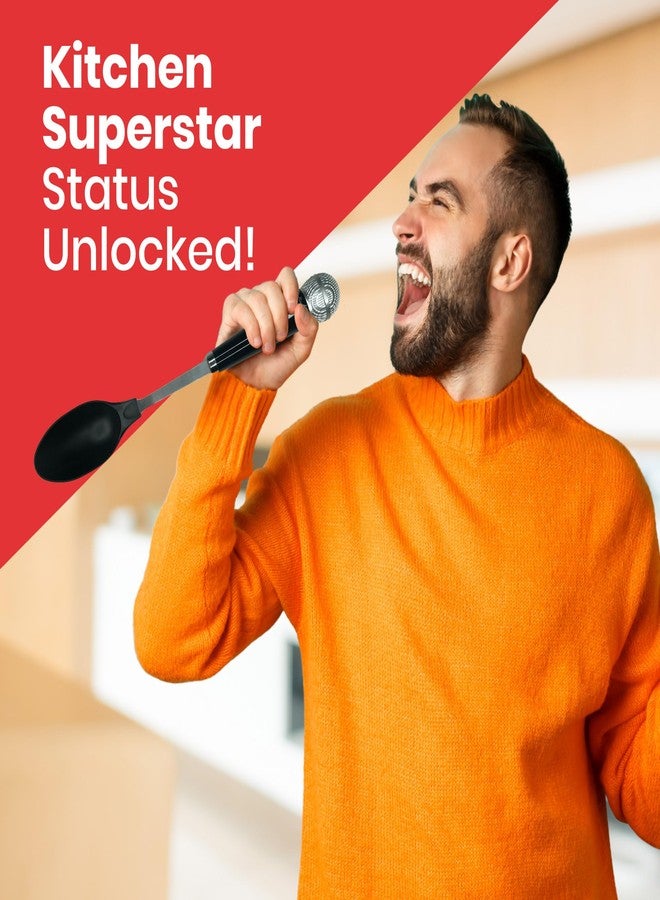 Rise8 Studios Microphone Spoon Kitchen Utensil - Fun Novelty Cooking Gadget & Unique Gift for Musicians, Singers, Karaoke Stars - Music Themed Housewares - Image 5