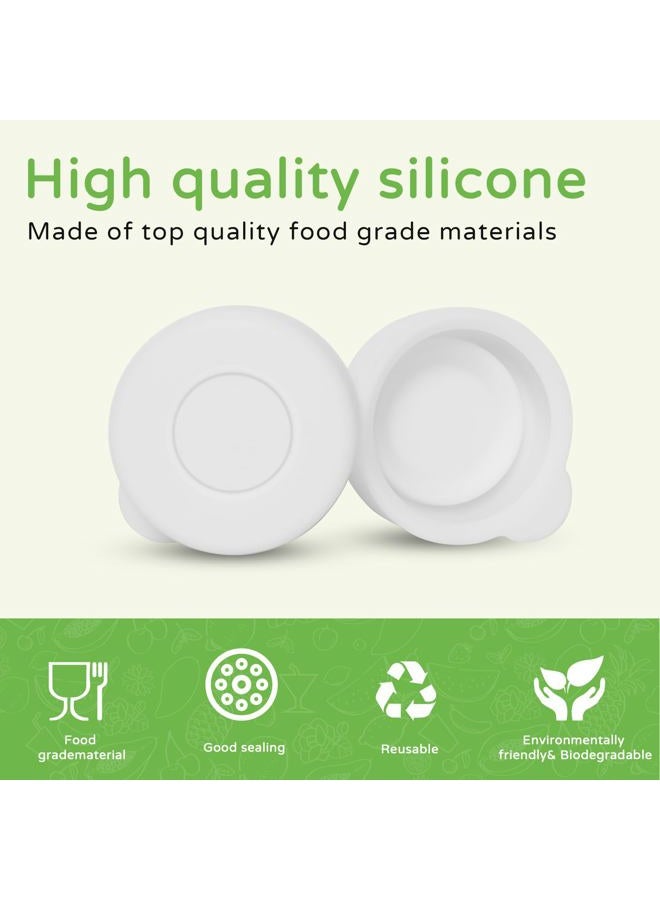 SFIELCAPA Silicone Glass Milk Bottle Caps, 48mm Diameter Bottle Caps for Libbey & Stanpac Milk Glass Bottles, Reusable and Easy to Clean (6 Pack) (white) - Image 5