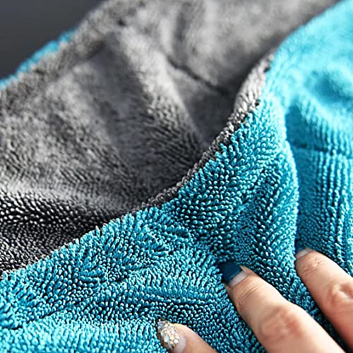 MAXOSHINE 1200 GSM Microfiber Cloth for Car Drying and Detailing Super Absorbent Cleaning Cloth with Edgeless Design Twisted Loop Towel Plush Pile/Lint Free (40 x 40 cm) - Image 2