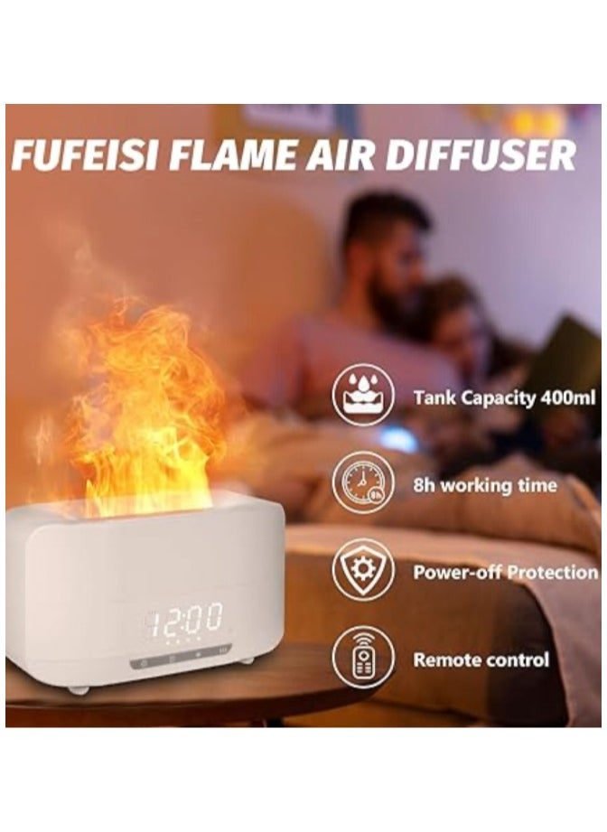 JoyousSto Essential Oil Diffuser with Flame Light, Ultra Quiet Humidifier with Bluetooth Speaker for Home and Office white  - Image 5