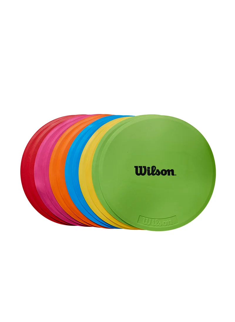 Wilson Tennis Marker Spots, Multicolor, Pack of 12