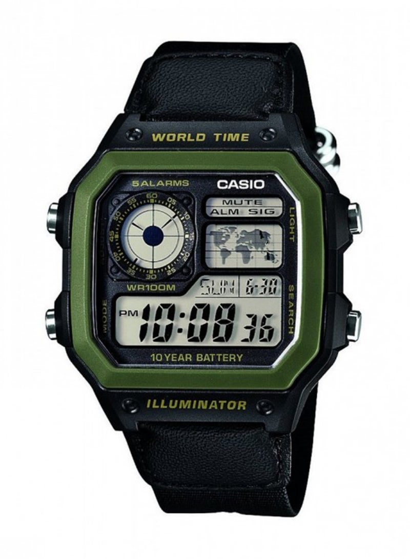 CASIO Men Illuminator Digital Watch Ae1200whb-1Bv - Image 1