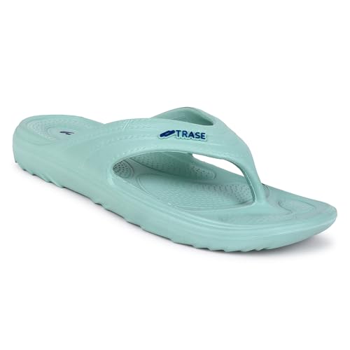 TRASE Slippers for Women | Mild Acupressure Flip Flops | Lightweight, Anti-Skid & Waterproof Ladies Chappal (Green, 7 UK) - Image 1
