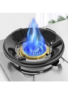 NRUTY NRUTY Black Gas Stove Burner Stand Gas Chula Burner Gas Saver Jali Ring Fire Windproof Energy Saving Gas Chula Support Stand Legs For Indian Gas Thickness Heavy Material Pack of 3  - Image 1