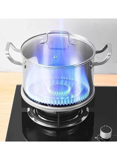 NRUTY NRUTY Black Gas Stove Burner Stand Gas Chula Burner Gas Saver Jali Ring Fire Windproof Energy Saving Gas Chula Support Stand Legs For Indian Gas Thickness Heavy Material Pack of 3  - Image 4
