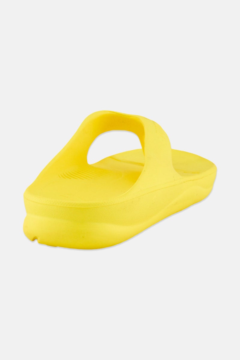 PUMA Men Brand Logo Slip On Slippers, Yellow - Image 2