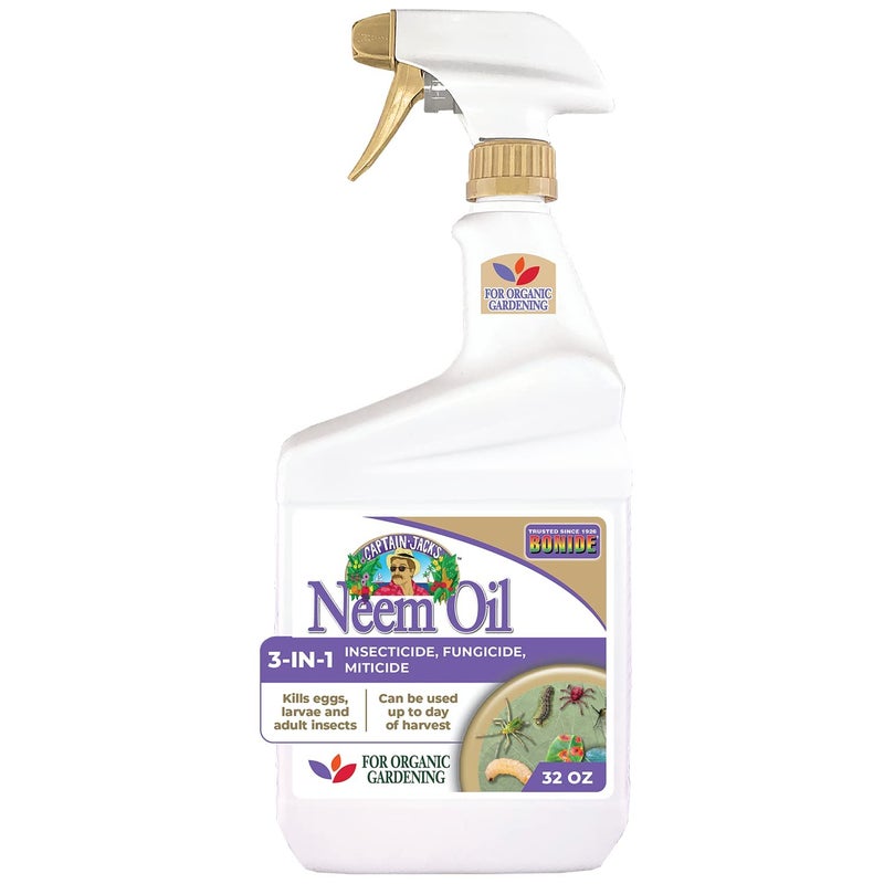 Bonide Captain Jack's Neem Oil, 32 oz Ready-to-Use Spray, Multi-Purpose Fungicide, Insecticide and Miticide for Organic Gardening - Image 1