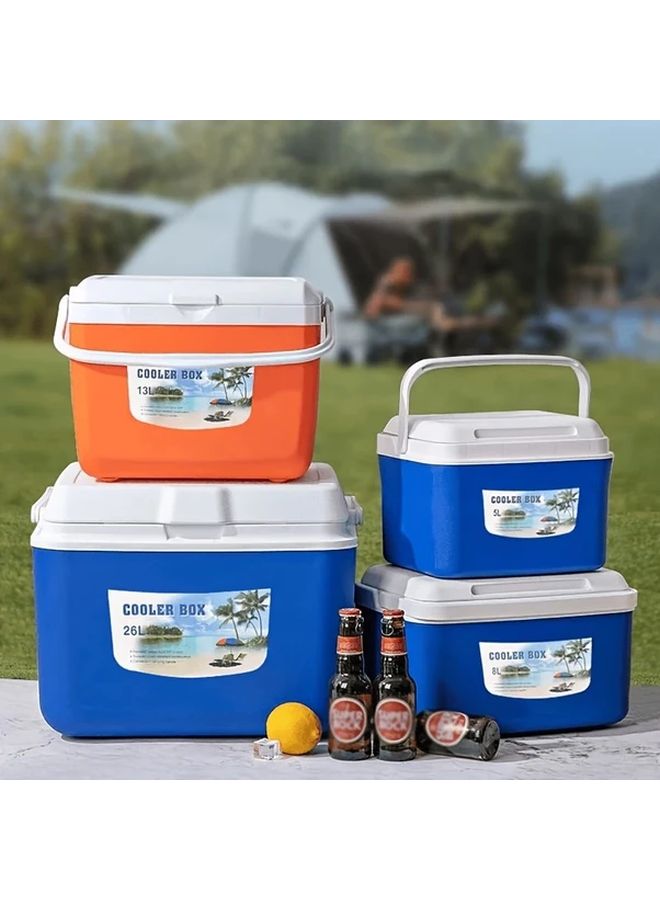 Blue 5L Portable Insulated Cooler Box For Outdoor Camping Fishing Picnic BBQ - Image 1