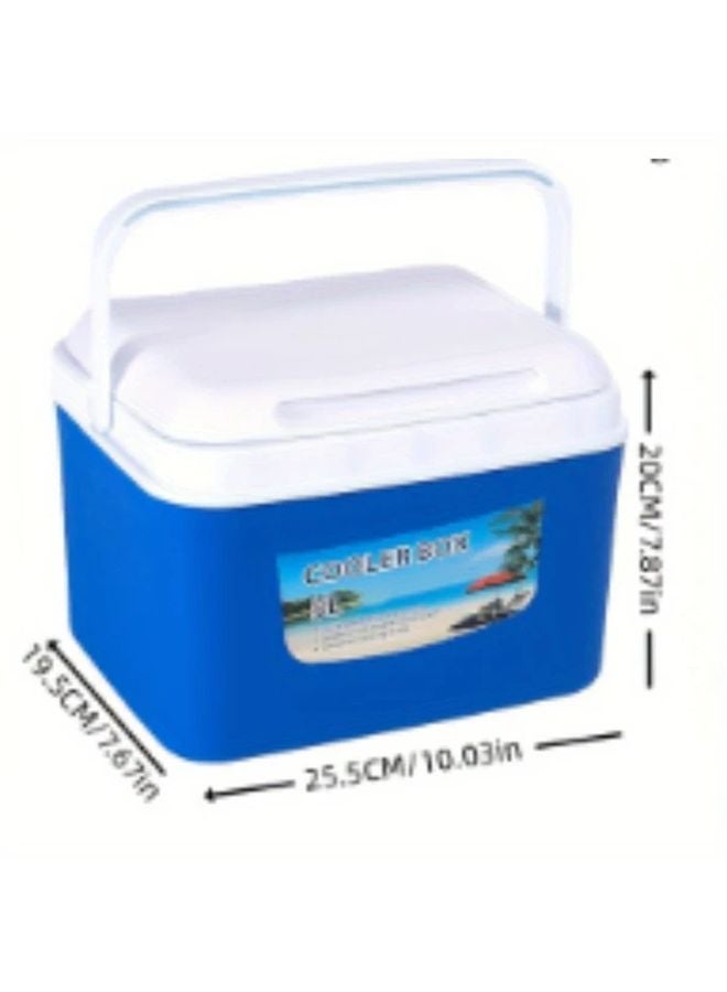 Blue 5L Portable Insulated Cooler Box For Outdoor Camping Fishing Picnic BBQ - Image 2