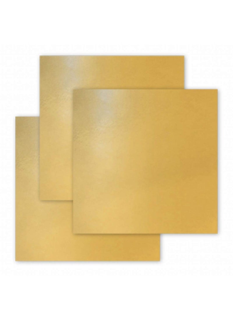 BAKING SET Baking Set Cake Board 5 Square Cake Base 10 inch Stripped Square Gold Cake Corrugated Pieces Gold Card Board  - Image 2