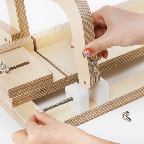 Coloch Wood Soap Cutter, Adjustable Soap Cutting Tool Single Wire Soap Slicer Cutting Tool Handmade Soap Cutting Making Supplies for Making DIY Soap, Cutting Butter, Cheese - Image 3
