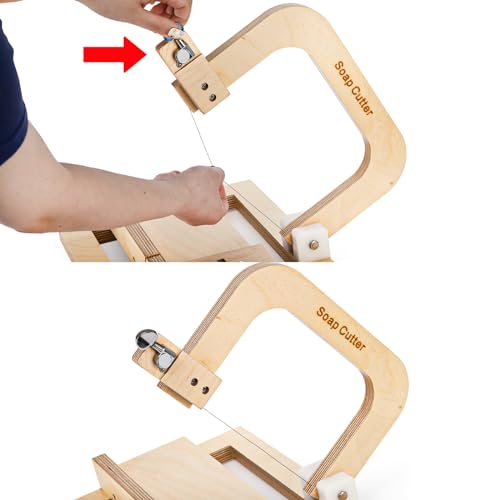 Coloch Wood Soap Cutter, Adjustable Soap Cutting Tool Single Wire Soap Slicer Cutting Tool Handmade Soap Cutting Making Supplies for Making DIY Soap, Cutting Butter, Cheese - Image 4