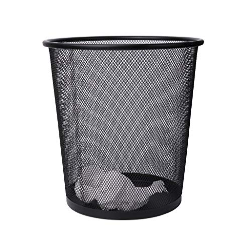 PUFFIN Mesh Wastebasket Round Trash Can Recycling Bin Office Tools Supplies, Pack of 3 - Image 5