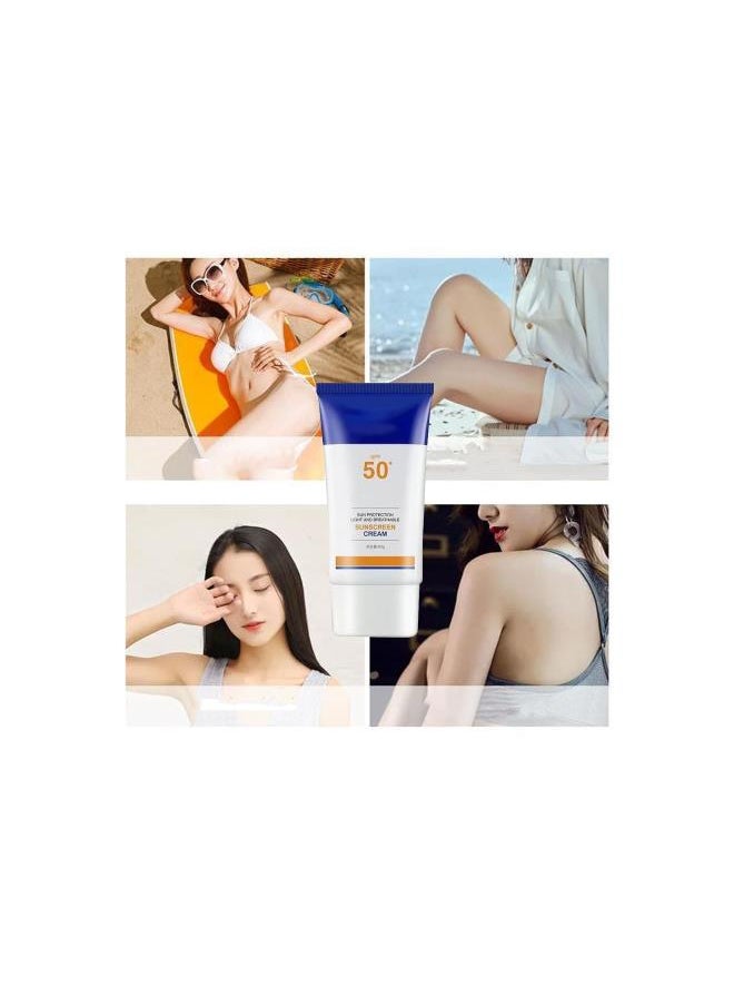 silvercnc - EHD Sunscreen, ehd sunscreen 50+ PA+, ehd sunscreen cream, UV Isolation Waterproof Sweat Outdoor Men and Women 60g/Branch, Fast Absorption & No Sticky Feeling (2pcs) - Image 1