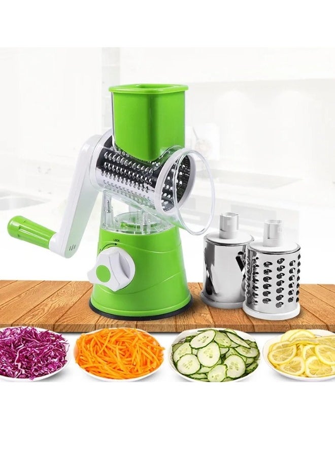 Generic - 3 in 1 Multifunction Rotary Grater Vegetable Cutter multicolour - Image 1