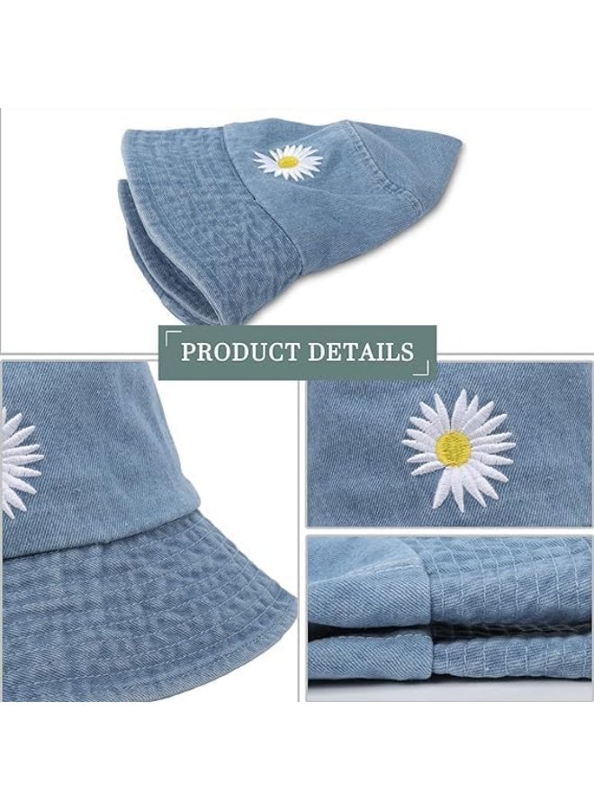 Women Bucket Hats - Print Bucket Hat, Summer Fisherman Hat, Cotton Reversible Sun Hat, Beach Hat for Women Men Teens - Image 4