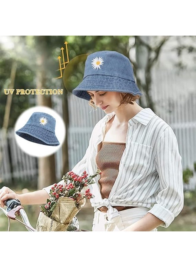 Women Bucket Hats - Print Bucket Hat, Summer Fisherman Hat, Cotton Reversible Sun Hat, Beach Hat for Women Men Teens - Image 5