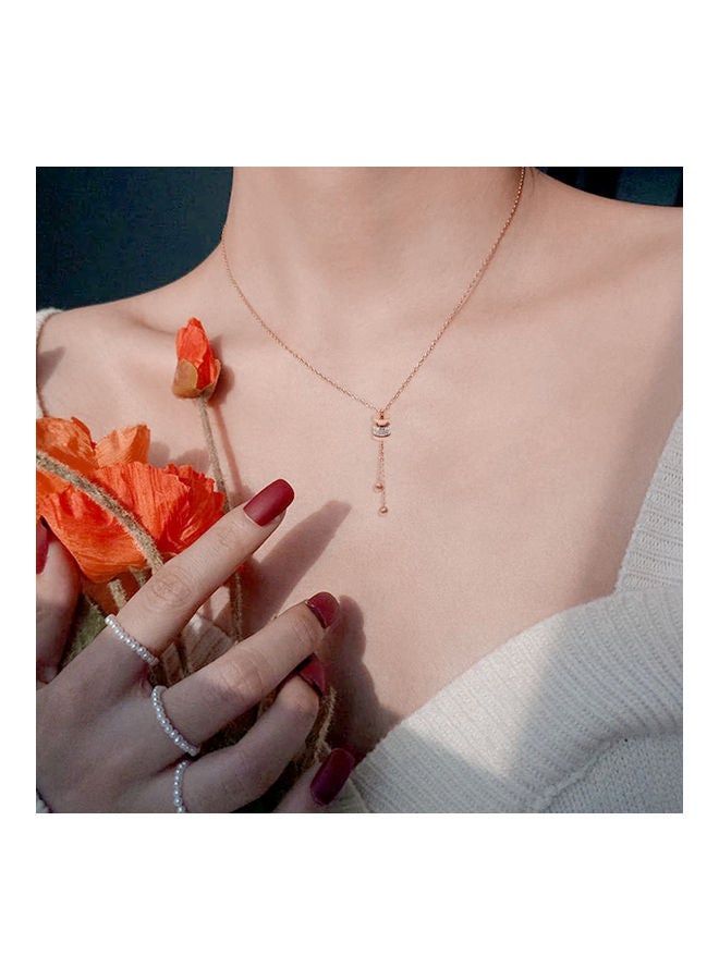 AIWANTO Stone Studded Pendant Necklace - Image 3