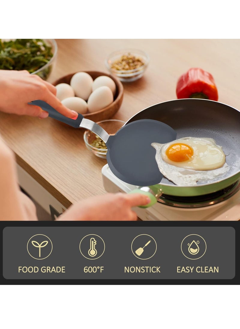 Mmmon - 3Pack Silicone Spatula Set for Nonstick Cookware,Large Flexible Kitchen Utensils BPA Free Rubber Spatula Set for Egg,Pancake,Fish,Burger - Image 1