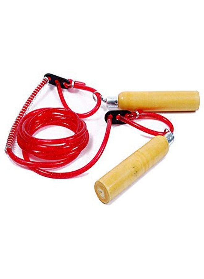 TEMPEST Adjustable Skipping Rope for Gym Training, Exercise and Workout with Wooden Handle and Heavy Plastic Rope for UNISEX - Image 5