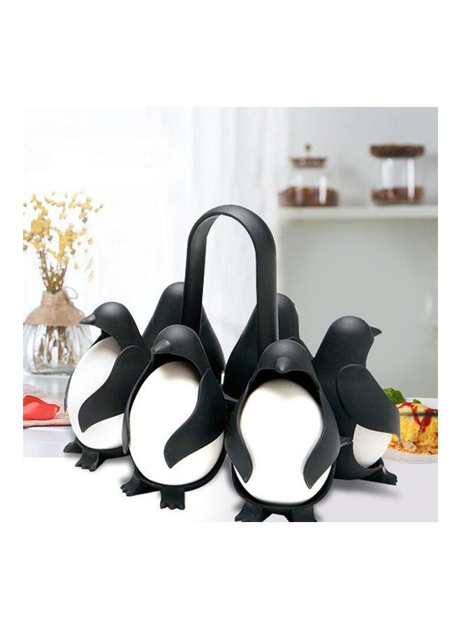 NIBEMINENT Penguin Shaped Egg Cooker Black 15x12.5x13cm  - Image 3